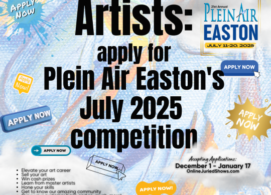 Plein Air Easton Apply for the 2025 competition