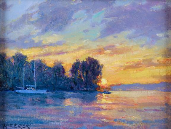 Leonard Mizerek - Sunset at Easton Point